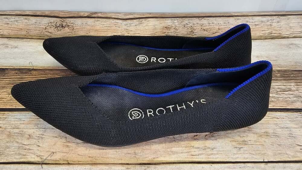 Rothy’s The Point In Black W6 Women’s Flats Shoes - Picture 3 of 5